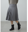 ローウエストミドル丈プリーツスカート