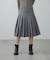 ローウエストミドル丈プリーツスカート