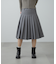 ローウエストミドル丈プリーツスカート