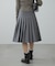 ローウエストミドル丈プリーツスカート