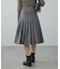 ローウエストミドル丈プリーツスカート