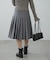 ローウエストミドル丈プリーツスカート