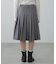ローウエストミドル丈プリーツスカート