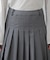 ローウエストミドル丈プリーツスカート