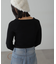 クルーネックカッティングニット