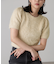 フェザーパフスリーブ半袖ニット