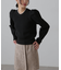 畦編みパフスリーブニット