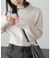 鹿の子編みハイネックニット