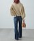 [低身長サイズ／Sシリーズ]フロントシームフレアストレッチデニムパンツ