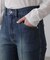 [低身長サイズ／Sシリーズ]フロントシームフレアストレッチデニムパンツ
