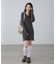 フード付きニットミニワンピース