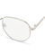 シルバーフレーム伊達メガネ