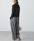 ウェーブ柄シアーインナーカットソー