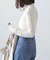 ウェーブ柄シアーインナーカットソー