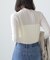 ウェーブ柄シアーインナーカットソー