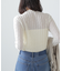 ウェーブ柄シアーインナーカットソー