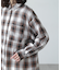 オンブレチェックビッグシャツ