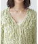 フリンジジャガードブラウス