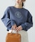 サークルロゴ刺繍ショート丈スウェット
