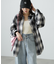 ヴィンテージ風チェックオーバーシャツ