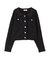 ［WEB限定:ブラックカラーのみ］ミニブークレツイードライクニットカーディガン