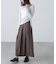フロントスリットプリーツロングスカート