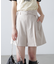 梳毛調合繊ベルト付きタックショートパンツ