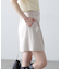 梳毛調合繊ベルト付きタックショートパンツ