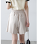 梳毛調合繊ベルト付きタックショートパンツ