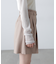 梳毛調合繊ベルト付きタックショートパンツ