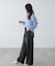 ヨークレイヤードワイドデニムパンツ