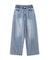 ヨークレイヤードワイドデニムパンツ