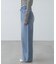 ヨークレイヤードワイドデニムパンツ