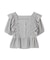 肩フリルペプラムブラウス