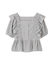 肩フリルペプラムブラウス