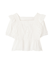 肩フリルペプラムブラウス