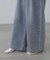 スタッズ付きタックワイドデニムパンツ