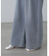 スタッズ付きタックワイドデニムパンツ