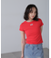 ロゴ刺繍タグTシャツ