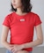 ロゴ刺繍タグTシャツ