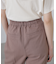 麻調合繊タックワイドパンツ