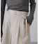 麻調合繊タックベルト付きショートパンツ