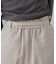 麻調合繊タックベルト付きショートパンツ