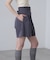 ベルト付きダブルタックショートパンツ