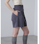 ベルト付きダブルタックショートパンツ
