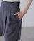ベルト付きダブルタックショートパンツ