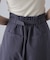 ベルト付きダブルタックショートパンツ