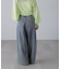 クリンクル加工タックワイドデニムパンツ