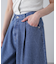 クリンクル加工タックワイドデニムパンツ