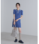 配色ラインポロニットワンピース